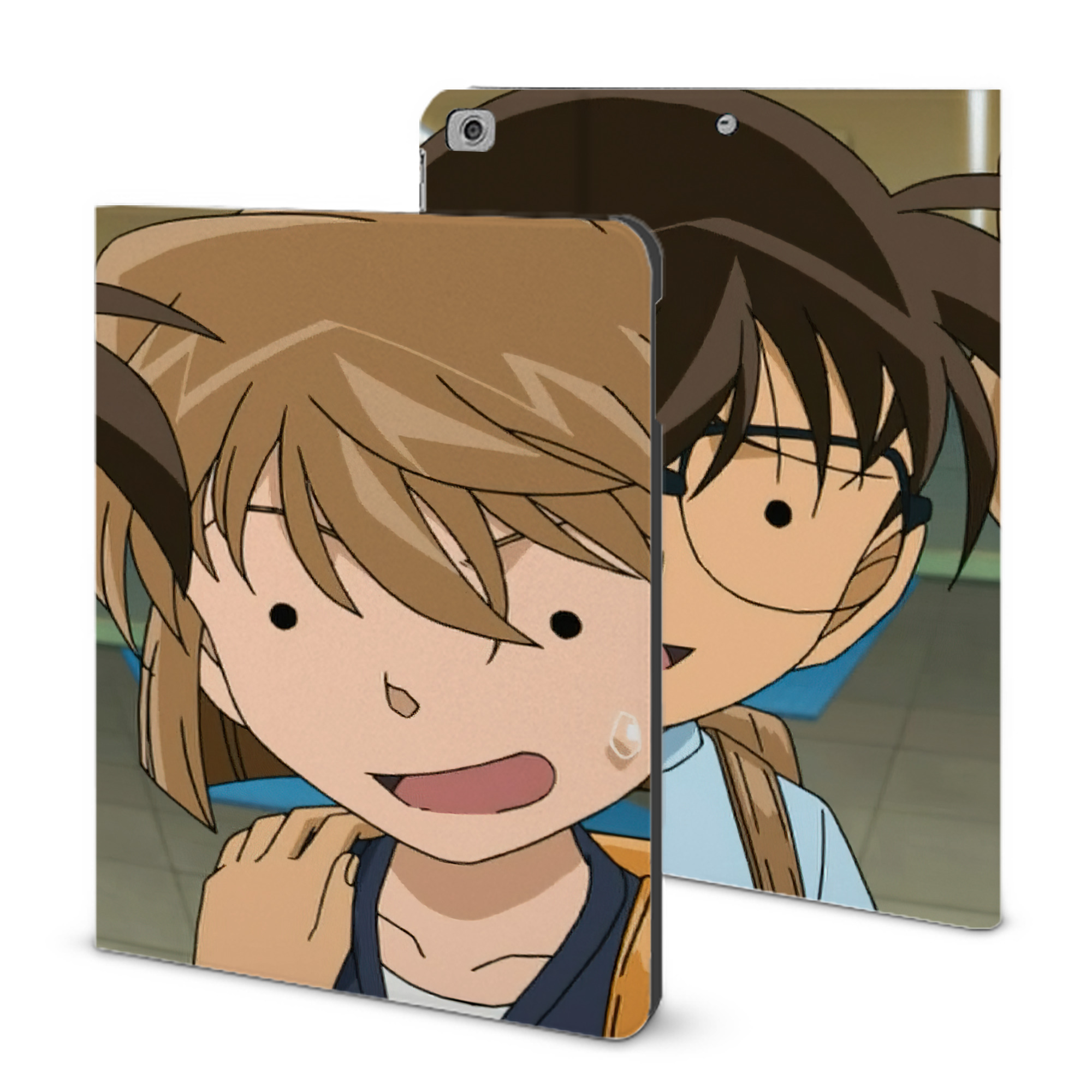 （画像用） 名探偵コナン Detective Conan IPad ケース ブック型 PUレザー TPU 耐衝撃 軽量 薄型 ペン収納なし 全面保護 IPad 各モデル対応